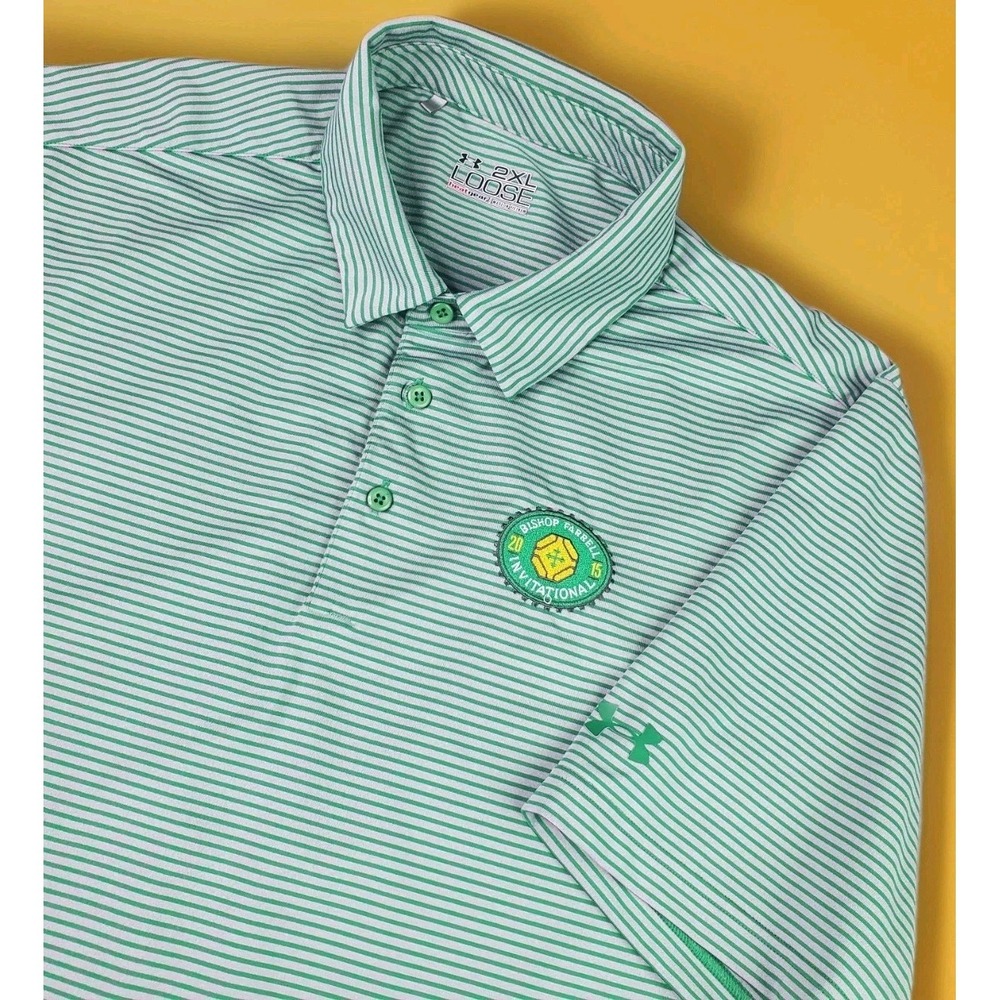 Under Armour‎ Golf Polo Shirt Mens 2XL  Short Sleeve Bishop Farrell Invitational